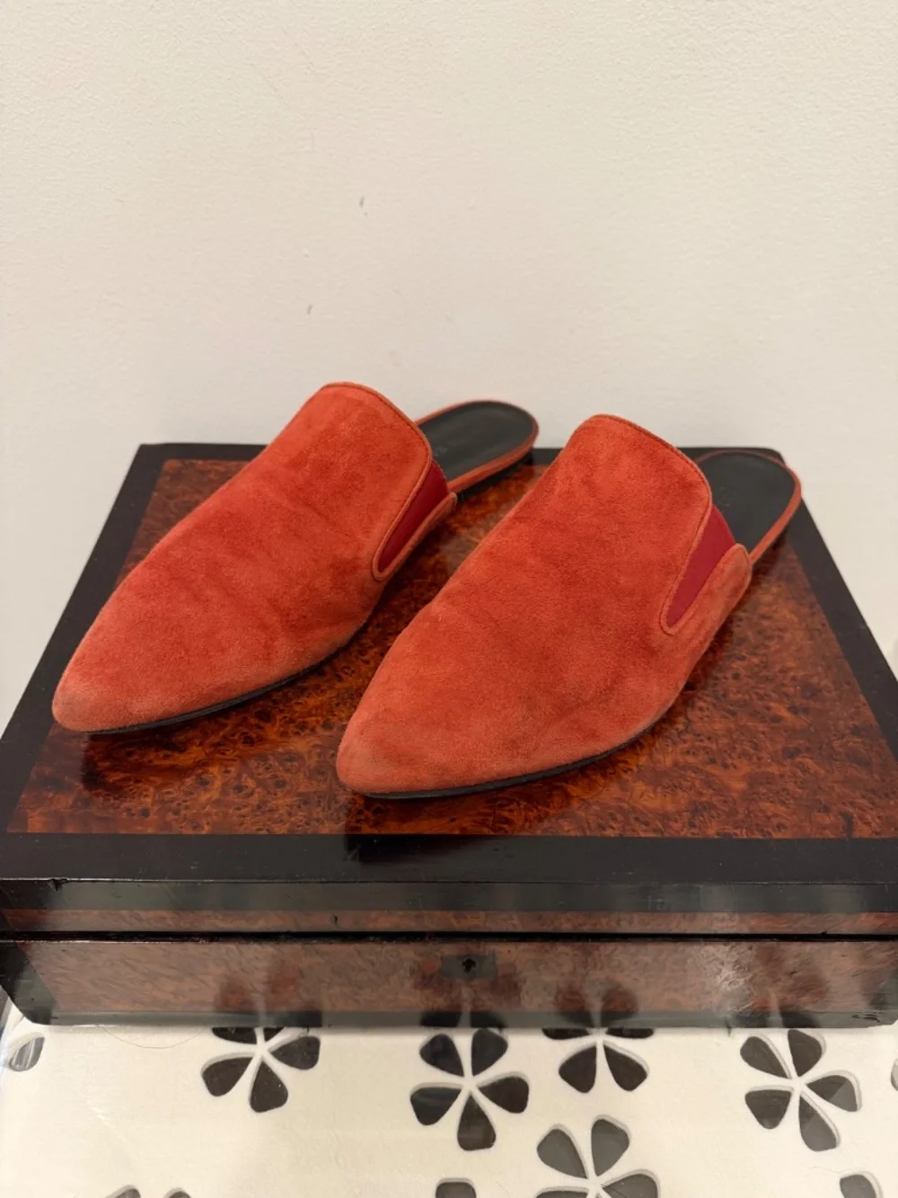 Jenni Kayne red suede mule